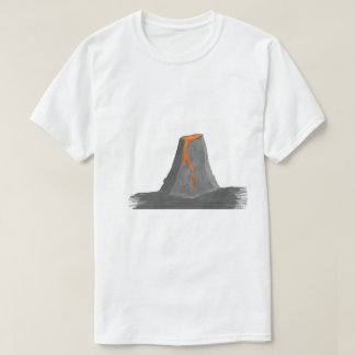 火山の絵 Tシャツ
