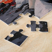 "火山の静脈" – 火山の女性ポートレート ジグソーパズル (側面)