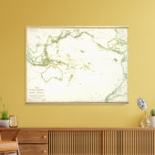 火山ガードルの地図 キャンバスプリント (インサイチュ (リビング))