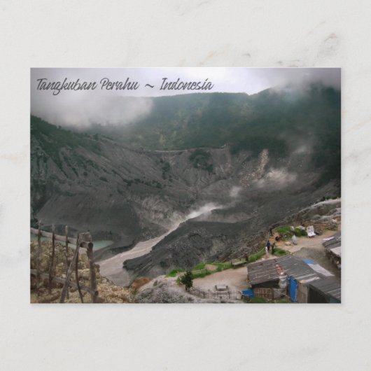火山クレーターインドネシア ポストカード (正面)