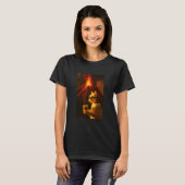 火山コーヒー猫 Tシャツ (正面フル)