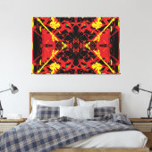 火山中心(ばちゃばちゃ)跳ねる60x40 キャンバスプリント (インサイチュ (寝室))