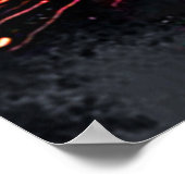 火山噴火抽象芸術 ポスター (角)