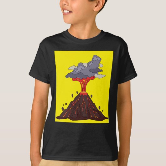 火山噴火溶岩 Tシャツ (正面)