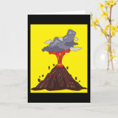 火山噴火火山噴火溶岩 カード (黄色い花)