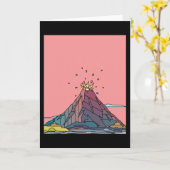 火山噴火火山噴火溶岩 カード (黄色い花)