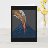 火山噴火火山噴火溶岩 カード (黄色い花)