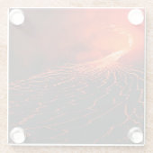 火山噴火 ガラスコースター (裏面)