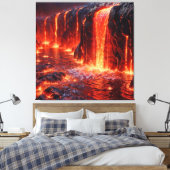 火山噴火 キャンバスプリント (インサイチュ (寝室))