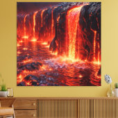 火山噴火 キャンバスプリント (インサイチュ (リビング))