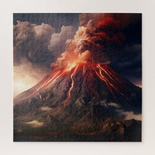 火山噴火 ジグソーパズル (縦)
