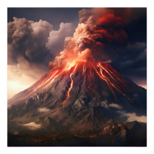 火山噴火 フォトプリント
