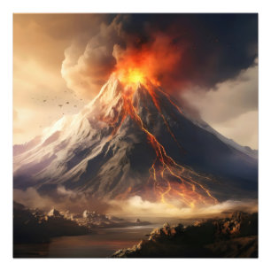 火山噴火 フォトプリント