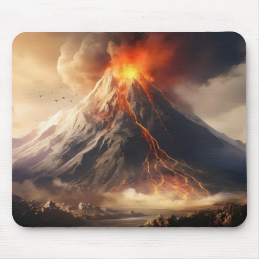 火山噴火 マウスパッド (正面)