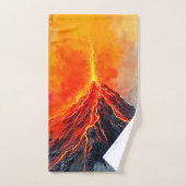 火山噴火:原始の力 バスタオルセット (ハンドタオル)