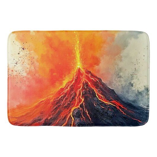 火山噴火:原始の力 バスマット (正面)