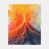 火山噴火:原始の力 フリースブランケット (正面)
