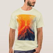火山噴火：原始の力 Tシャツ (正面)
