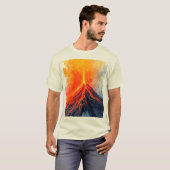 火山噴火：原始の力 Tシャツ (正面フル)