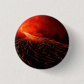 火山噴火 缶バッジ (正面)