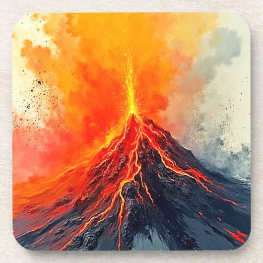 火山噴火:荒々しい力 コースター (正面)