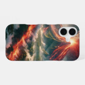 火山噴火 iPhone 16ケース (裏面横)
