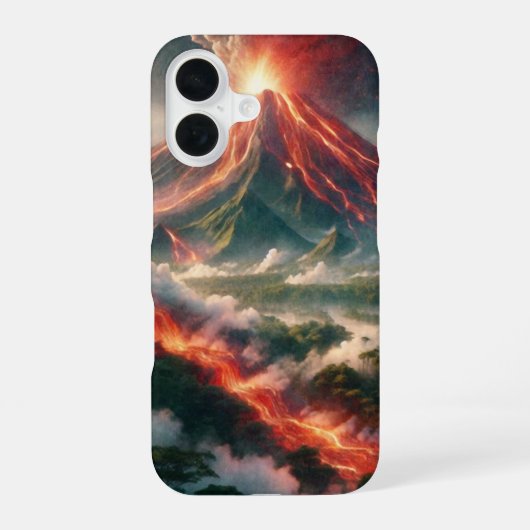 火山噴火 iPhone 16ケース (裏面)