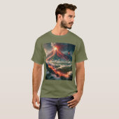 火山噴火 Tシャツ (正面フル)