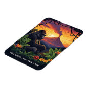 火山国立公園の夕日 マグネット (左側)