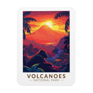 火山国立公園山ゴリラトラベル マグネット