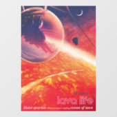 火山地獄の景色の極端な熱気球 ウィンドウサイン (シート)