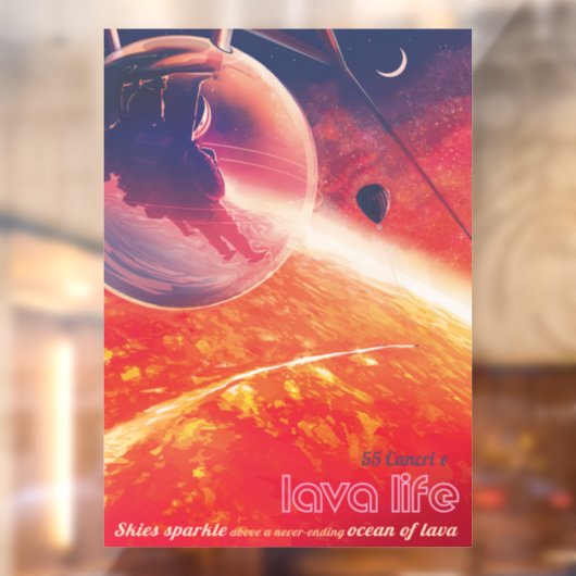 火山地獄の景色の極端な熱気球 ウィンドウサイン (シート2)