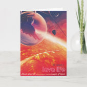 火山地獄の景色の極端な熱気球 カード (正面)