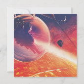 火山地獄の景色の極端な熱気球 カード (裏面)