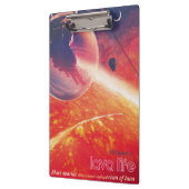 火山地獄の景色の極端な熱気球 クリップボード (左)