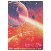 火山地獄の景色の極端な熱気球 クリップボード (裏面)