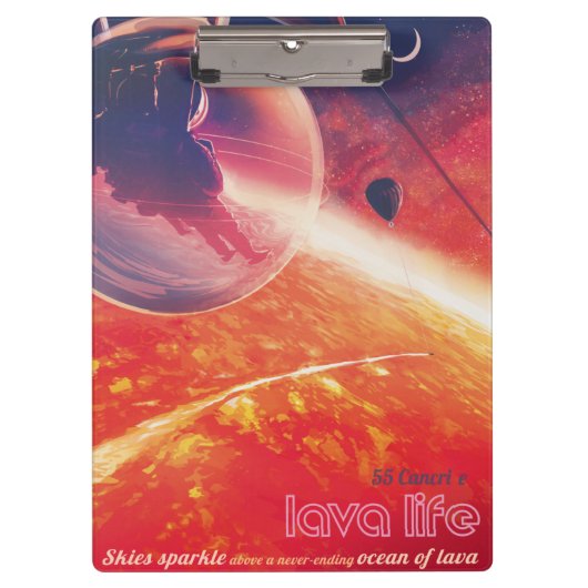 火山地獄の景色の極端な熱気球 クリップボード (正面)