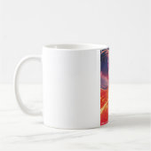 火山地獄の景色の極端な熱気球 コーヒーマグカップ (左)