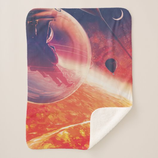 火山地獄の景色の極端な熱気球 シェルパブランケット (正面)