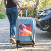 火山地獄の景色の極端な熱気球 シール (スーツケースインサイチュ)