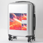 火山地獄の景色の極端な熱気球 シール (スーツケース)