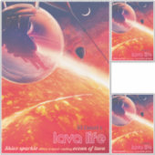 火山地獄の景色の極端な熱気球 シール (正面)