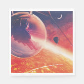 火山地獄の景色の極端な熱気球 スタンダードランチョンナプキン (正面)