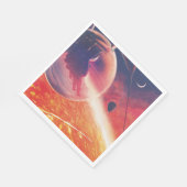 火山地獄の景色の極端な熱気球 スタンダードランチョンナプキン (角)