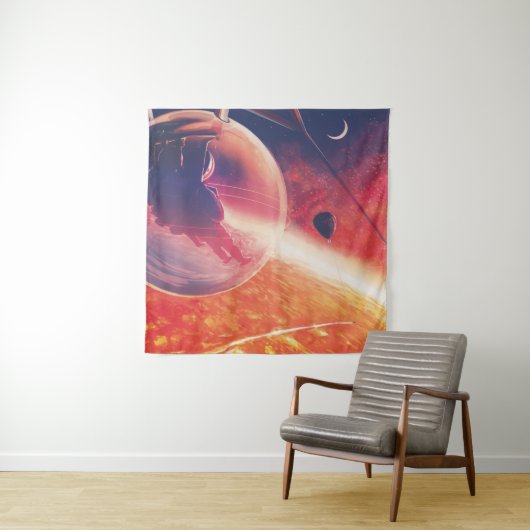 火山地獄の景色の極端な熱気球 タペストリー (インサイチュ)