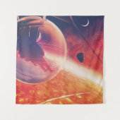 火山地獄の景色の極端な熱気球 タペストリー (正面)