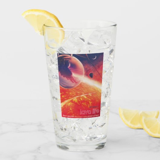 火山地獄の景色の極端な熱気球 タンブラーグラス (アイス正面)