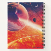 火山地獄の景色の極端な熱気球 ノートブック (裏面)