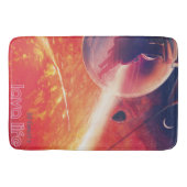 火山地獄の景色の極端な熱気球 バスマット (正面)