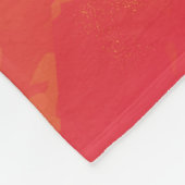 火山地獄の景色の極端な熱気球 フリースブランケット (角)